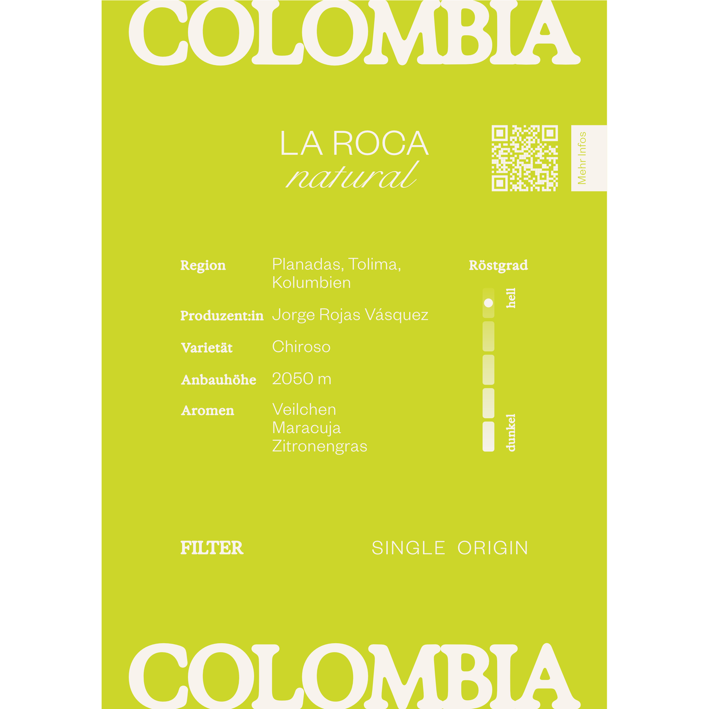 COLOMBIA La Roca, Filterkaffee