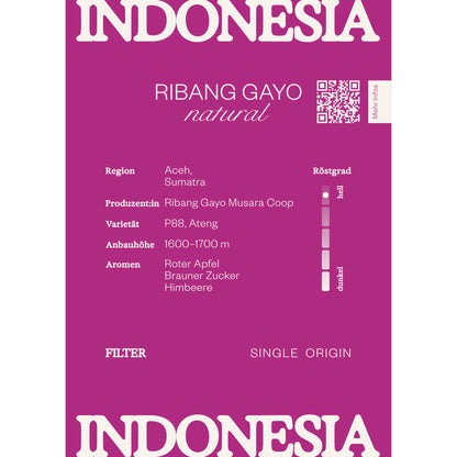 INDONESIA Ribang Gayo, Filterkaffee