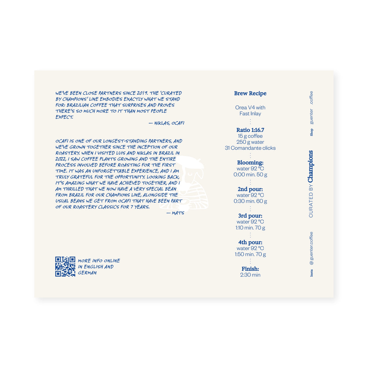 BRAZIL Fazenda Guariroba »Curated by Champions«, Filterkaffee