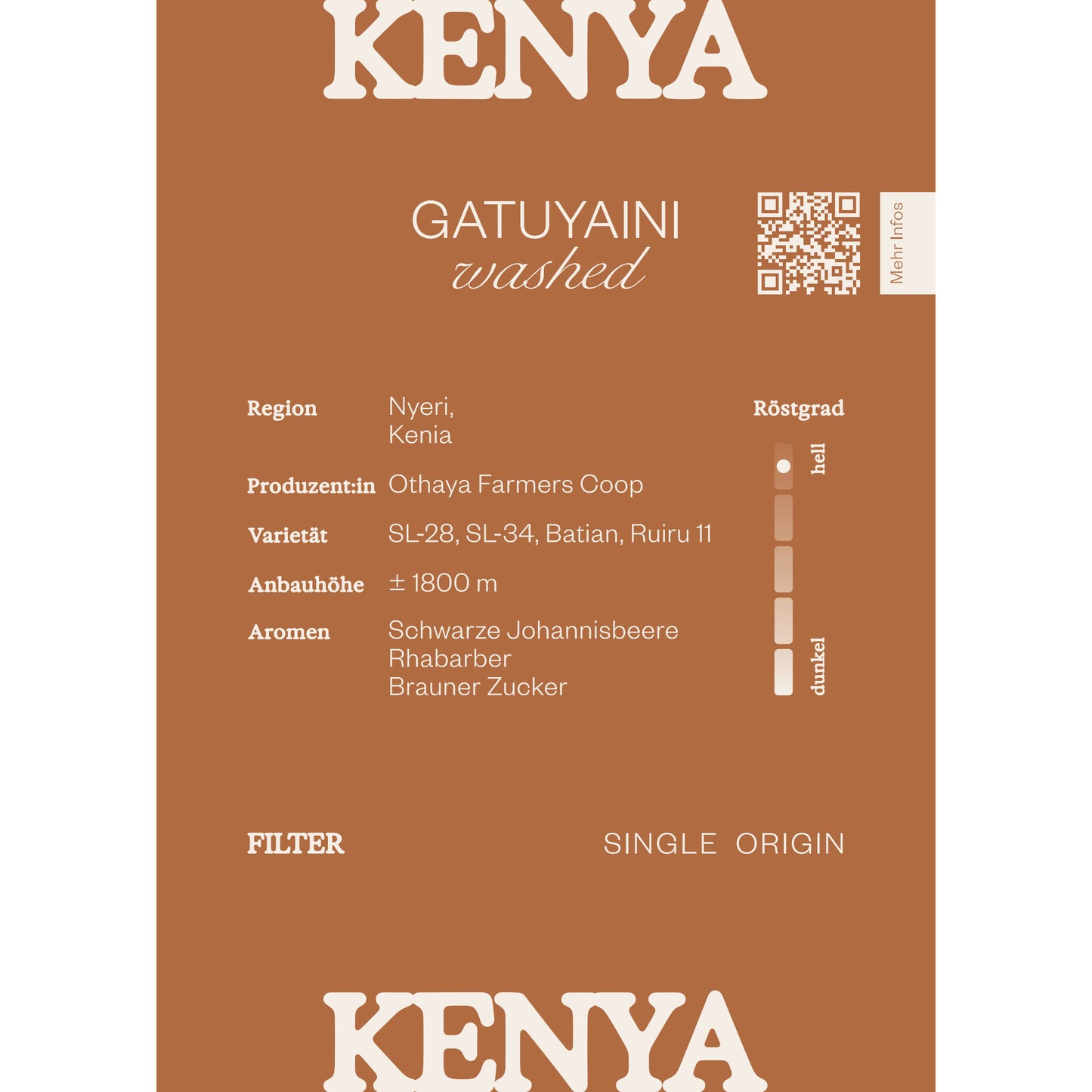KENYA Gatuyaini, Filterkaffee