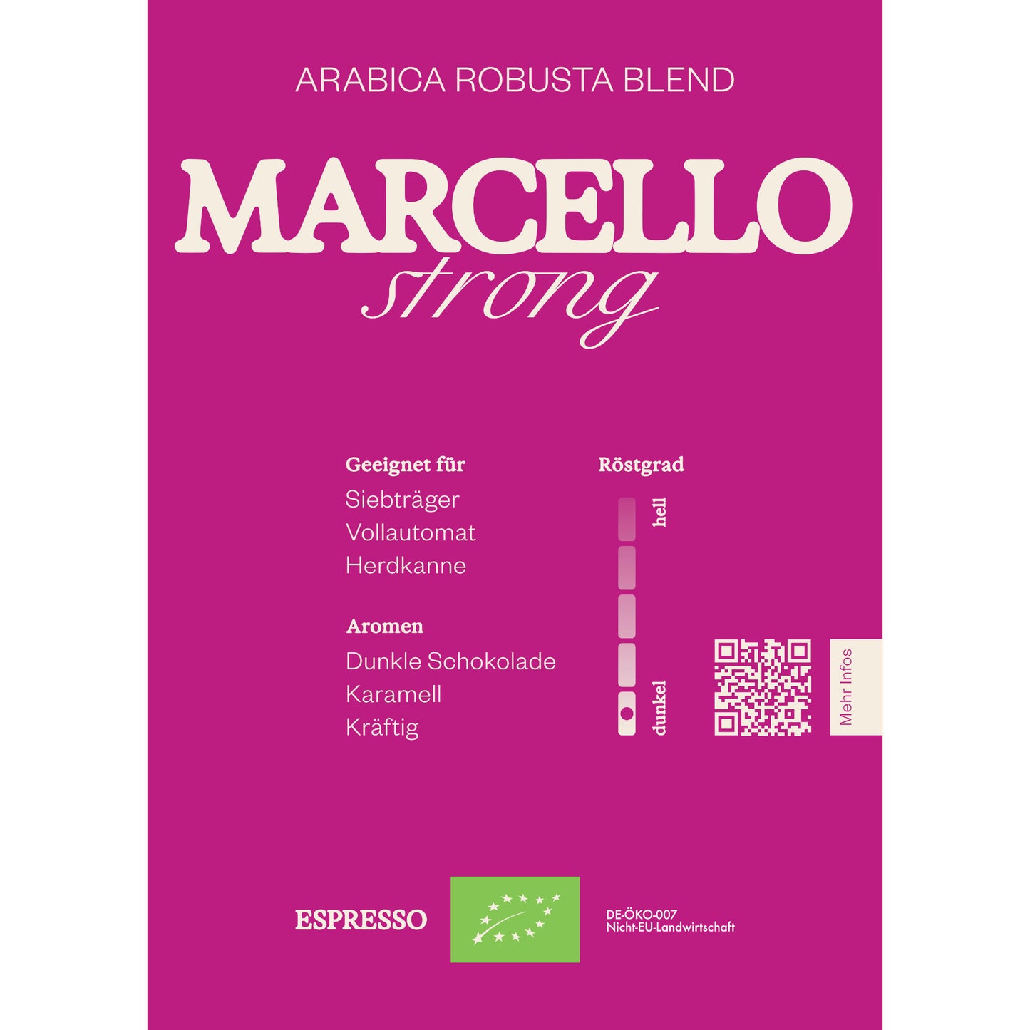 MARCELLO STRONG Blend, Bio-Espresso